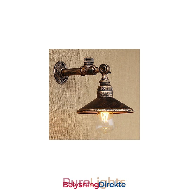 Rustikk Hyttemaling For Omgivelseslys Vegglampe Med Vegglampe