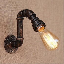 Nostalgi Enkel Vannrør Dekorativ Liten Vegglampe Vegglampe