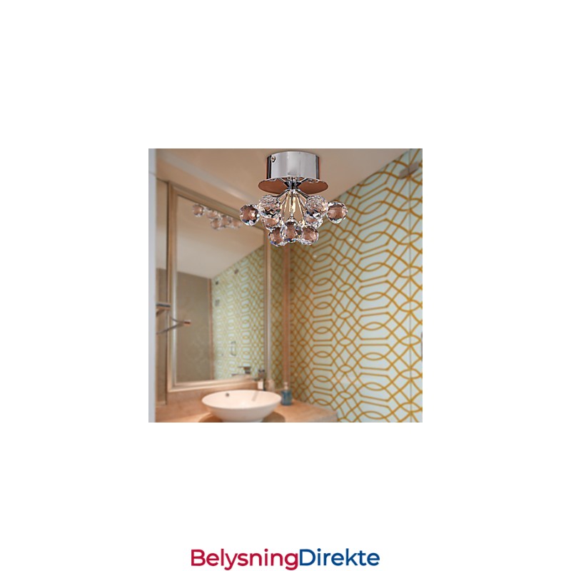 Moderne Samtids Krystall Mini Stil Krom Metall Innfelt Montering