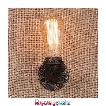 Nostalgi Enkel Vannrør Dekorativ Liten Vegglampe Vegglampe