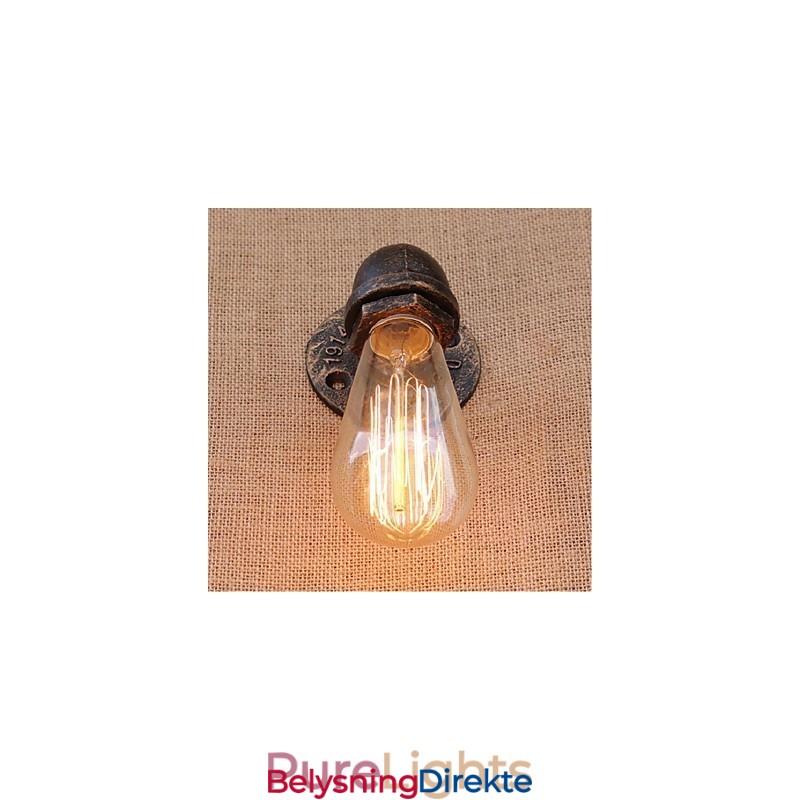Nostalgi Enkel Vannrør Dekorativ Liten Vegglampe Vegglampe