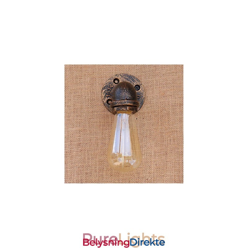 Nostalgi Enkel Vannrør Dekorativ Liten Vegglampe Vegglampe