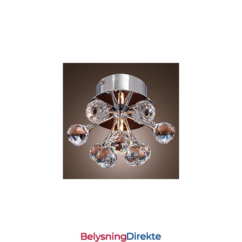 Moderne Samtids Krystall Mini Stil Krom Metall Innfelt Montering