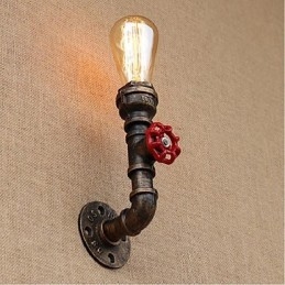 Nostalgi Enkel Vannrør Dekorativ Liten Vegglampe Vegglampe