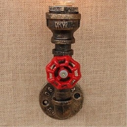 Nostalgi Enkel Vannrør Dekorativ Liten Vegglampe Vegglampe