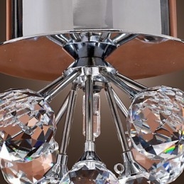 Moderne Samtids Krystall Mini Stil Krom Metall Innfelt Montering