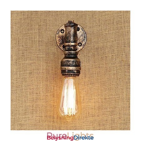 Rustikk Hyttemaling For Omgivelseslys Vegglampe Med Vegglampe
