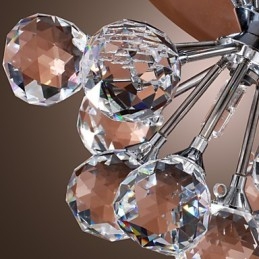 Moderne Samtids Krystall Mini Stil Krom Metall Innfelt Montering