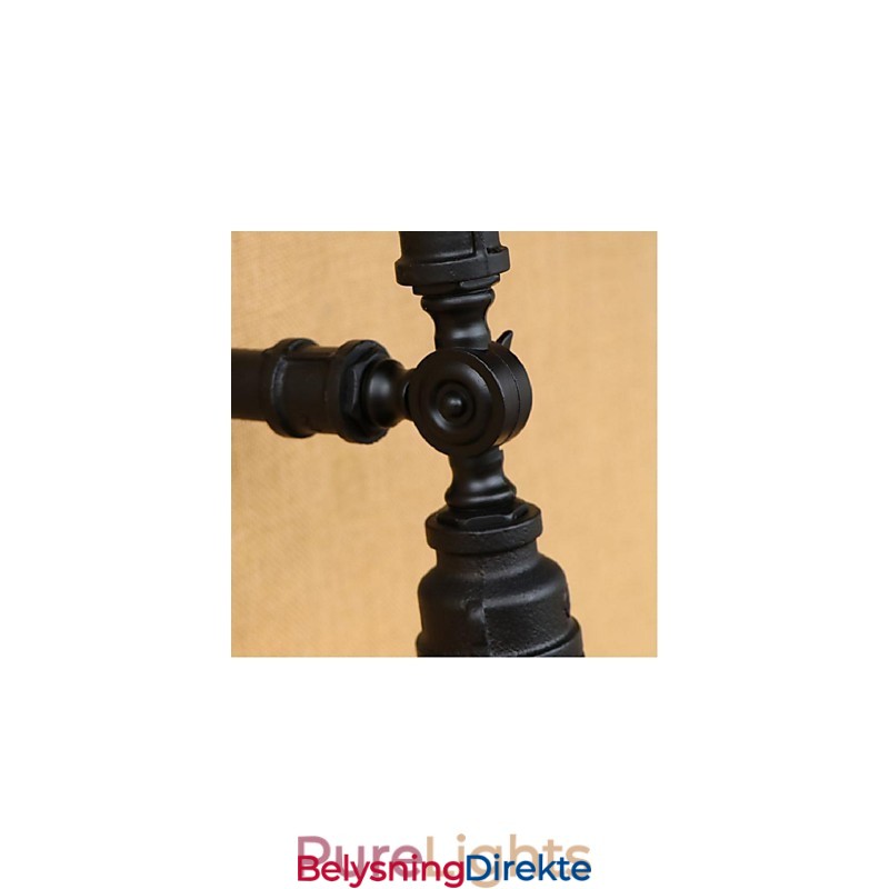 Rustikk Hyttemaling For Omgivelseslys Vegglampe I Svart