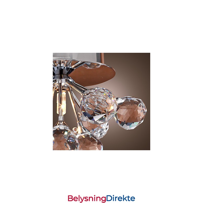 Moderne Samtids Krystall Mini Stil Krom Metall Innfelt Montering