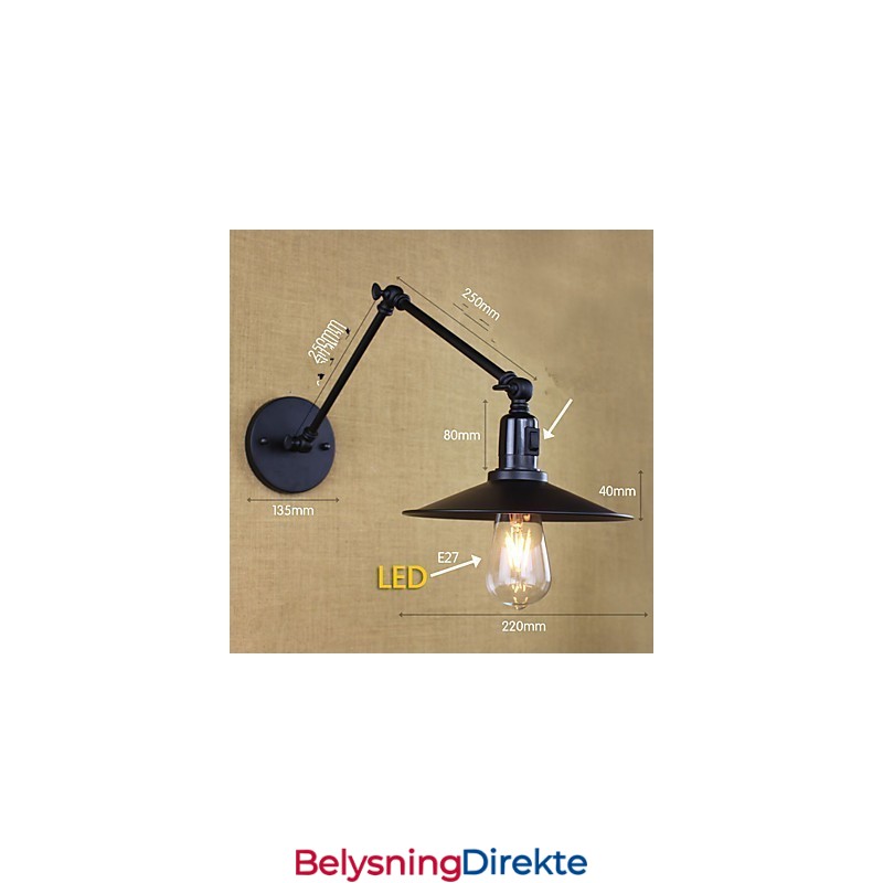 Rustikk Hyttemalingsfunksjon For Mini-Stil Svingarm Downlight-Vegglampetter