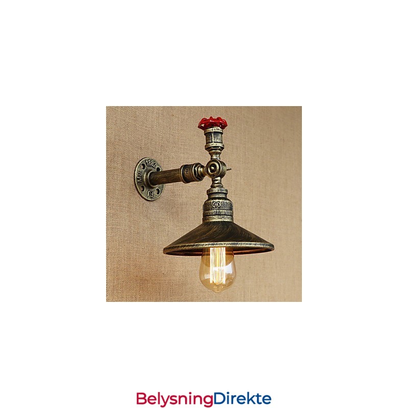 Retro Restaurant Edison Industrielle Slanger Enkelt Hode Dekor Vegglampe