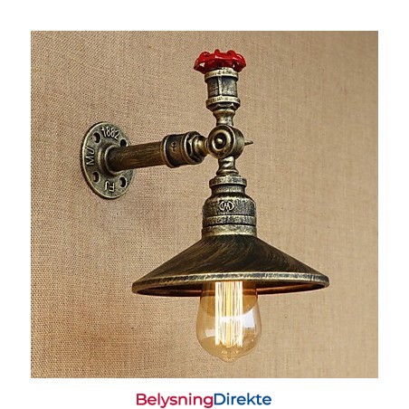 Retro Restaurant Edison Industrielle Slanger Enkelt Hode Dekor Vegglampe
