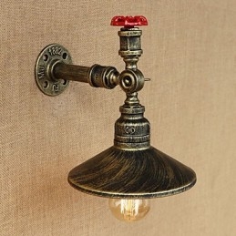 Retro Restaurant Edison Industrielle Slanger Enkelt Hode Dekor Vegglampe