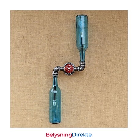 Smijernsloft The Bottle Pipe Bottle Vegglampehylle