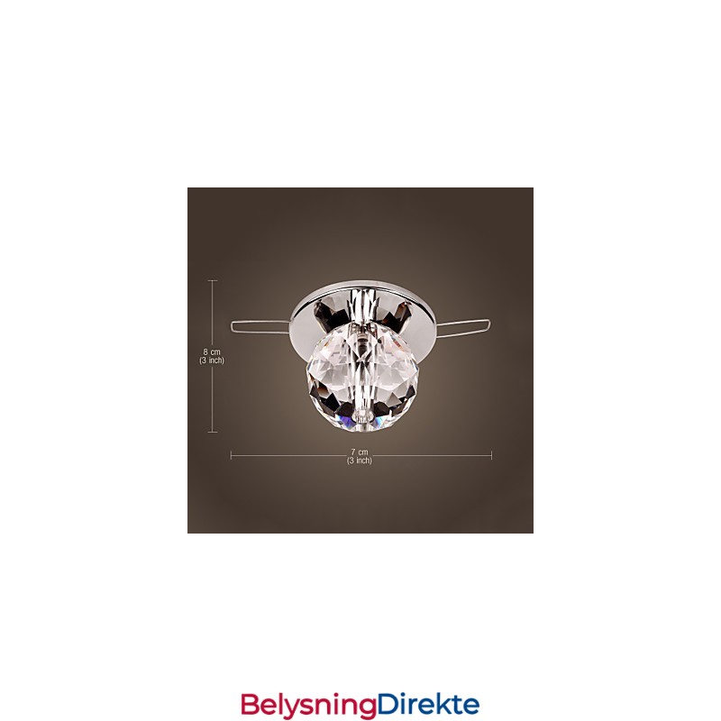 Moderne Samtids Krystall Mini Stil Krom Metall Innfelt Montering