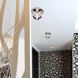 Moderne Samtids Krystall Mini Stil Krom Metall Innfelt Montering