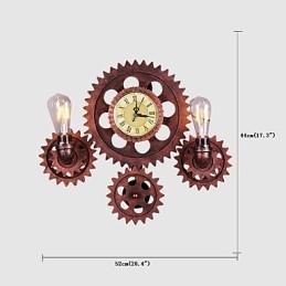 Vintage Industrielle Vegglamper I Treform, Kreative, Dreibare Lys, Restaurant, Kafé, Bar, Dekorasjonsbelysning