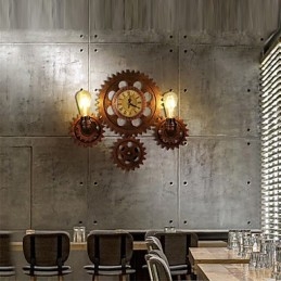 Vintage Industrielle Vegglamper I Treform, Kreative, Dreibare Lys, Restaurant, Kafé, Bar, Dekorasjonsbelysning