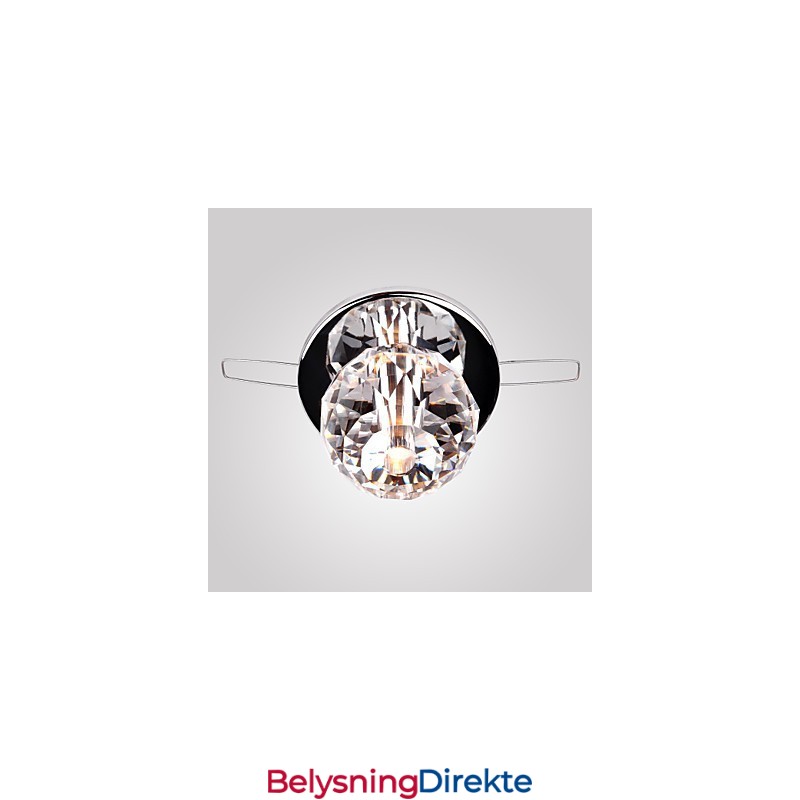 Moderne Samtids Krystall Mini Stil Krom Metall Innfelt Montering