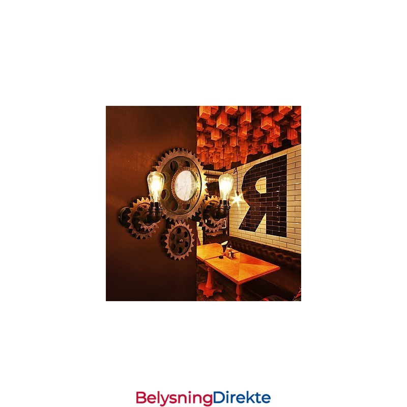 Vintage Industrielle Vegglamper I Treform, Kreative, Dreibare Lys, Restaurant, Kafé, Bar, Dekorasjonsbelysning
