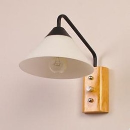 Japansk Koreansk Midtgang Veranda Trapp Soverom Nattbordslampe Vegglampe Glass Tre