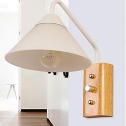 Japansk Koreansk Midtgang Veranda Trapp Soverom Nattbordslampe Vegglampe Glass Tre