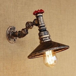 Landlig Retro-Malerifunksjon For Mini-Stil Roterende Lys Med Svingarm Og Vegglampe