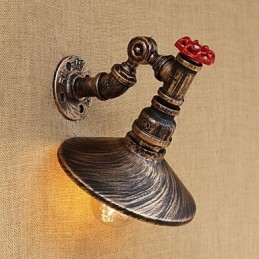 Landlig Retro-Malerifunksjon For Mini-Stil Roterende Lys Med Svingarm Og Vegglampe