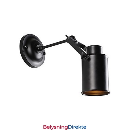 Vintage Vegglampe I Svart Metall I Loftstil, Stue, Spisestue, Gang, Kafé, Barer, Bar, Vegglampe