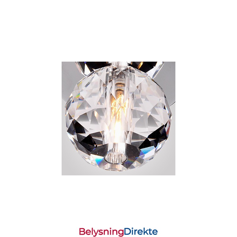 Moderne Samtids Krystall Mini Stil Krom Metall Innfelt Montering