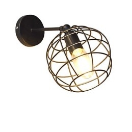 Murstein Hul Rund Jernvegglampe Dum Svart Amerikansk Dekorasjon Lyssabellampe På Veggen