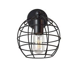 Murstein Hul Rund Jernvegglampe Dum Svart Amerikansk Dekorasjon Lyssabellampe På Veggen