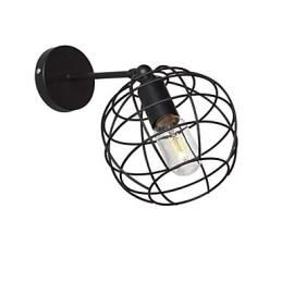 Murstein Hul Rund Jernvegglampe Dum Svart Amerikansk Dekorasjon Lyssabellampe På Veggen