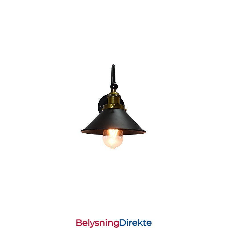 Vegglampe Vegglampe Veggjernsvegglampe Dum Black Lightsaber-Lampe På Veggen