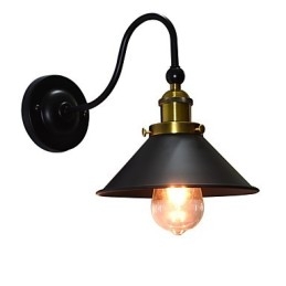 Vegglampe Vegglampe Veggjernsvegglampe Dum Black Lightsaber-Lampe På Veggen