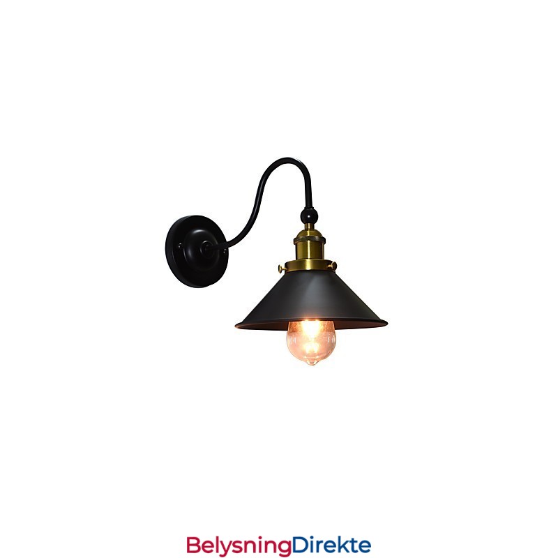 Vegglampe Vegglampe Veggjernsvegglampe Dum Black Lightsaber-Lampe På Veggen