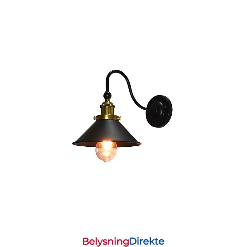 Vegglampe Vegglampe Veggjernsvegglampe Dum Black Lightsaber-Lampe På Veggen