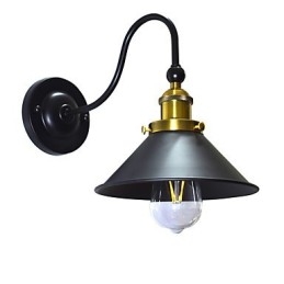 Vegglampe Vegglampe Veggjernsvegglampe Dum Black Lightsaber-Lampe På Veggen