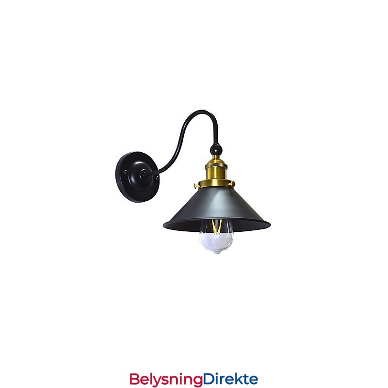 Vegglampe Vegglampe Veggjernsvegglampe Dum Black Lightsaber-Lampe På Veggen