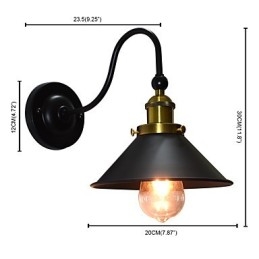 Vegglampe Vegglampe Veggjernsvegglampe Dum Black Lightsaber-Lampe På Veggen