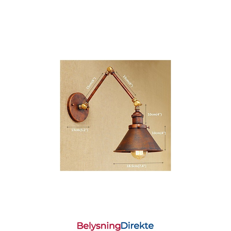 Vegglampe I Messing, Vintage, Industriell Vegglampe, Hjemmebelysning, Innendørsdekor, Vegglampe