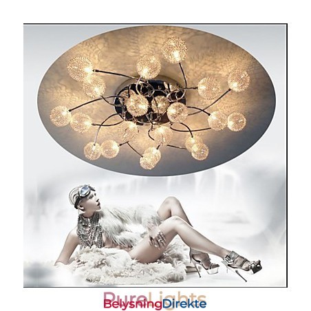 Enkle Sirkulære Taklamper Jernlampebelysning