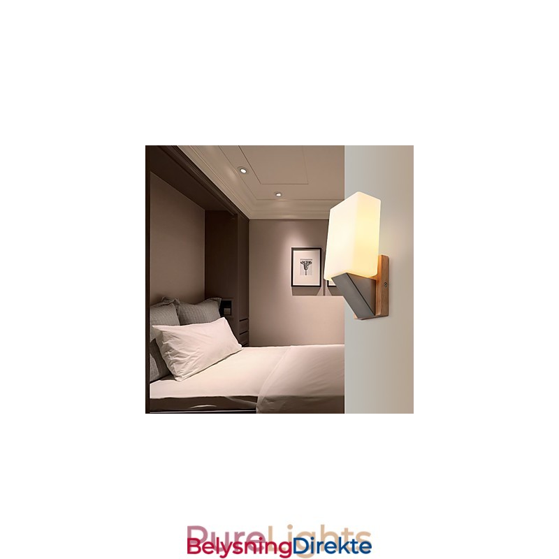 Moderne Samtidsstil Sort Oksidfinish Funksjon For Øyebeskyttelse Omgivelseslys Vegglampe Vegglampe