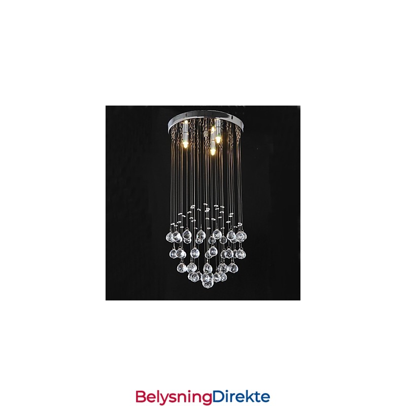 Tradisjonell Klassisk Krystallkrom Metall Innfelt Montering