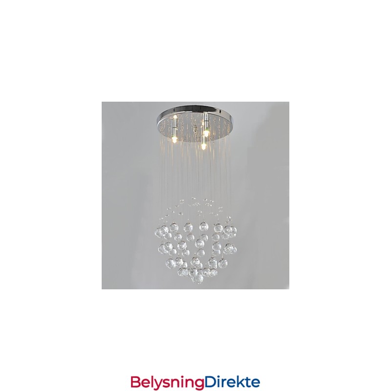 Tradisjonell Klassisk Krystallkrom Metall Innfelt Montering