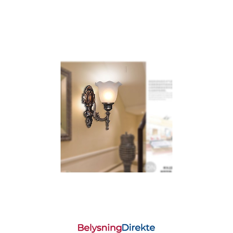 Europeisk Stil Retro Vegglampe Hotell Korridorlampe Korridorlampe Speil Frontlampe Enkelt Hode Nattbordslampe