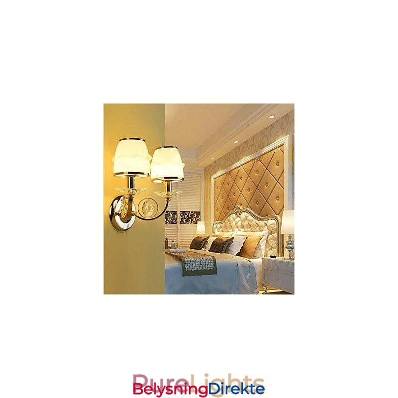 Moderne Samtids Galvanisert Funksjon For Krystall Svingarm Øyebeskyttelse Omgivelseslys Vegglampervegg