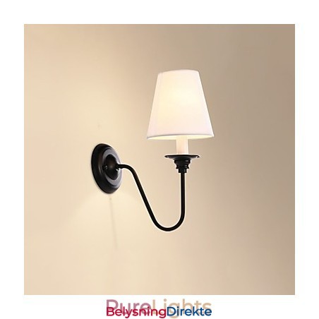 Rustikk Hytte Sort Oksidfinish Funksjon For Øyebeskyttelse Omgivelseslys Vegglampe Vegglampe