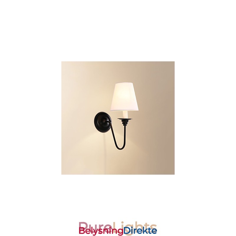 Rustikk Hytte Sort Oksidfinish Funksjon For Øyebeskyttelse Omgivelseslys Vegglampe Vegglampe